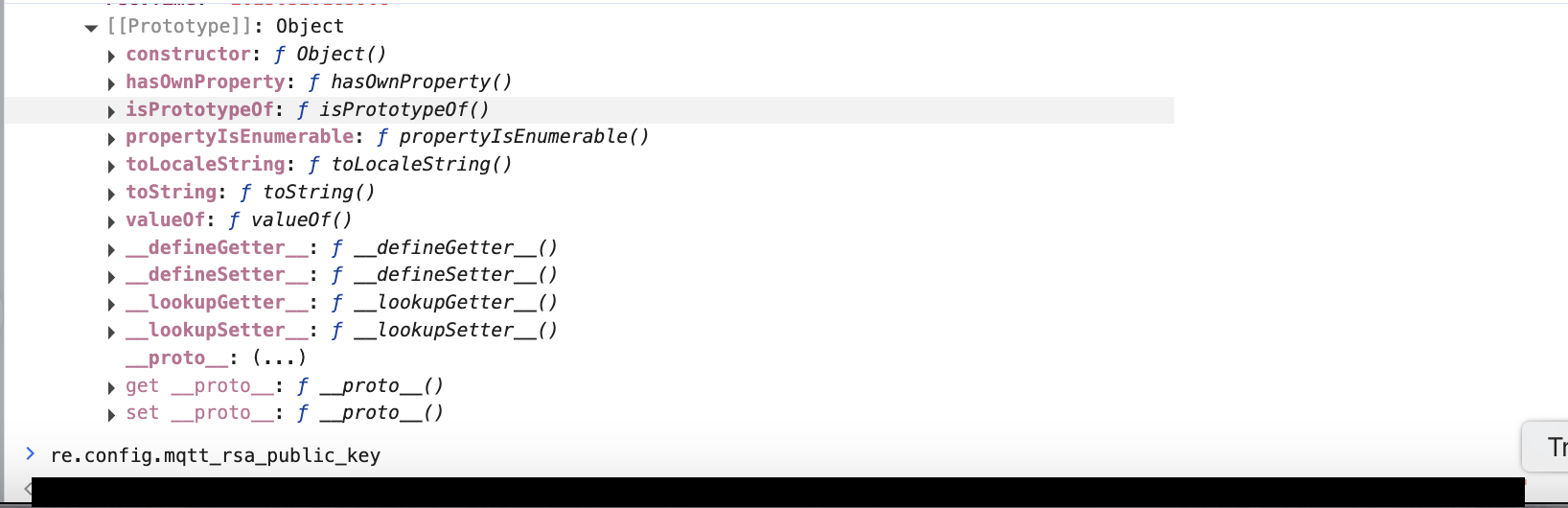 Obtaining the RSA public key via JavaScript debugging (redacted)